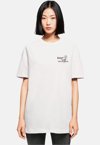 Merchcode Ladies Surf Club California Oversized Tee
