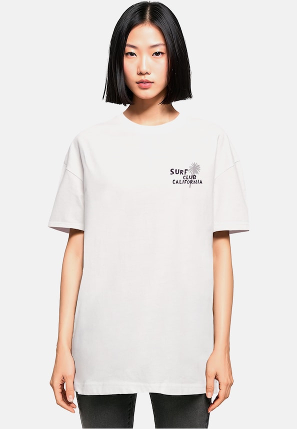 Merchcode Ladies Surf Club California Oversized Tee-0