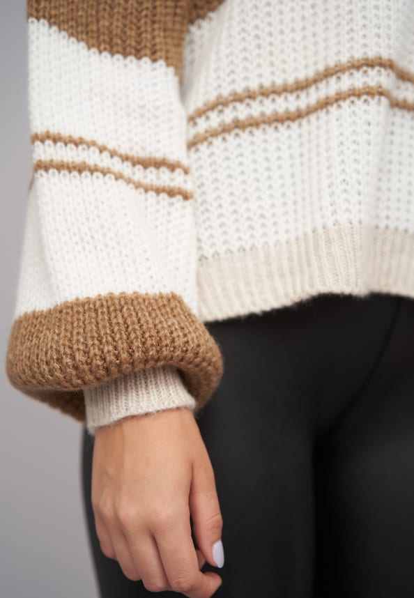 Knit Sweater with stripes-5