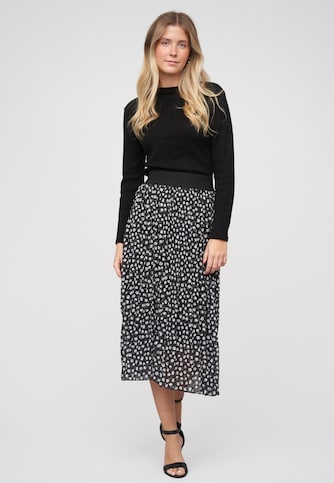 Longform Skirt with ditsy print