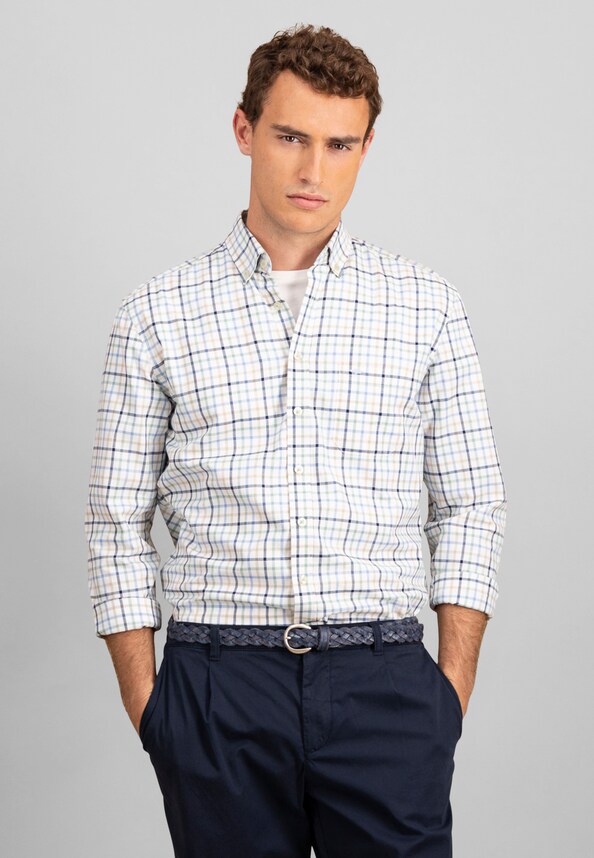 Multicolor Washed Oxford B.D. 1/1-0