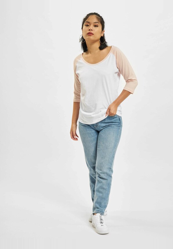 Ladies 3/4 Contrast Raglan Tee-4