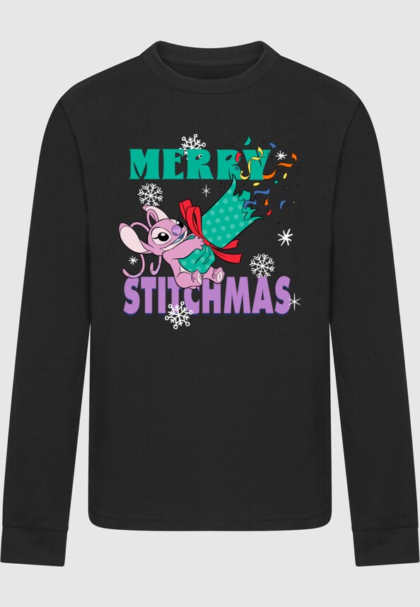 Kids Lilo And Stitch - Merry Stitchmas Cracker Angel Longsleeve-2
