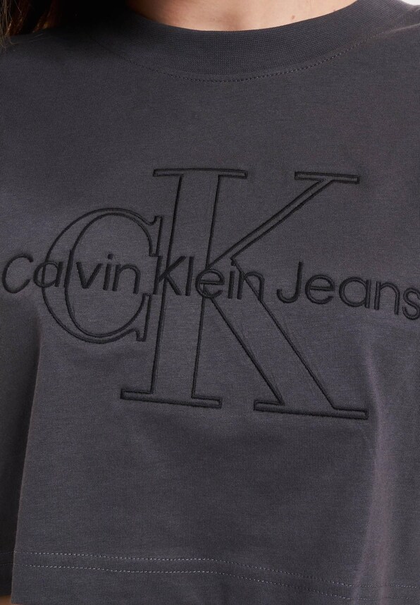 Calvin Klein Jeans Monologo Cropped T-Shirt-3