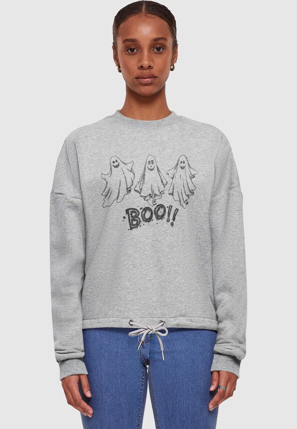 Ladies Halloween - Boo Oversize Crewneck-0