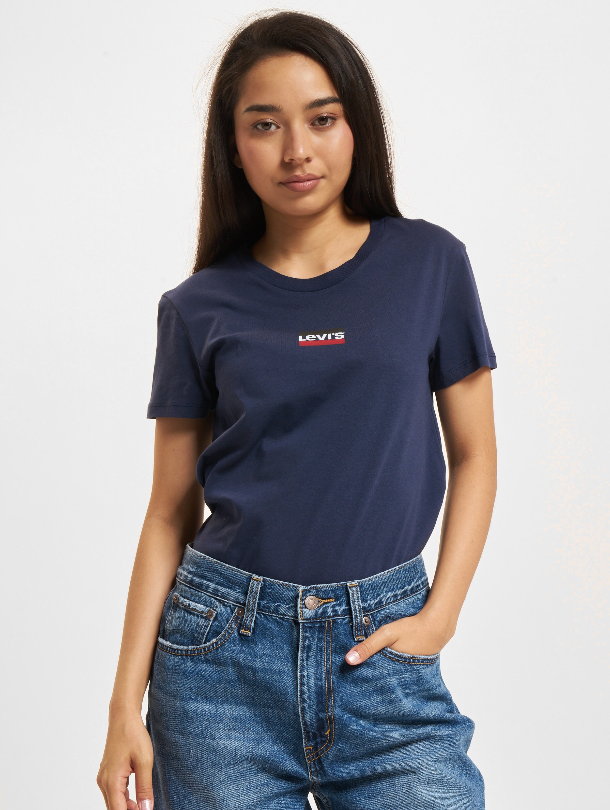 Levi's Levis The Perfect T-Shirt Frauen,Unisex op kleur blauw, Maat XS