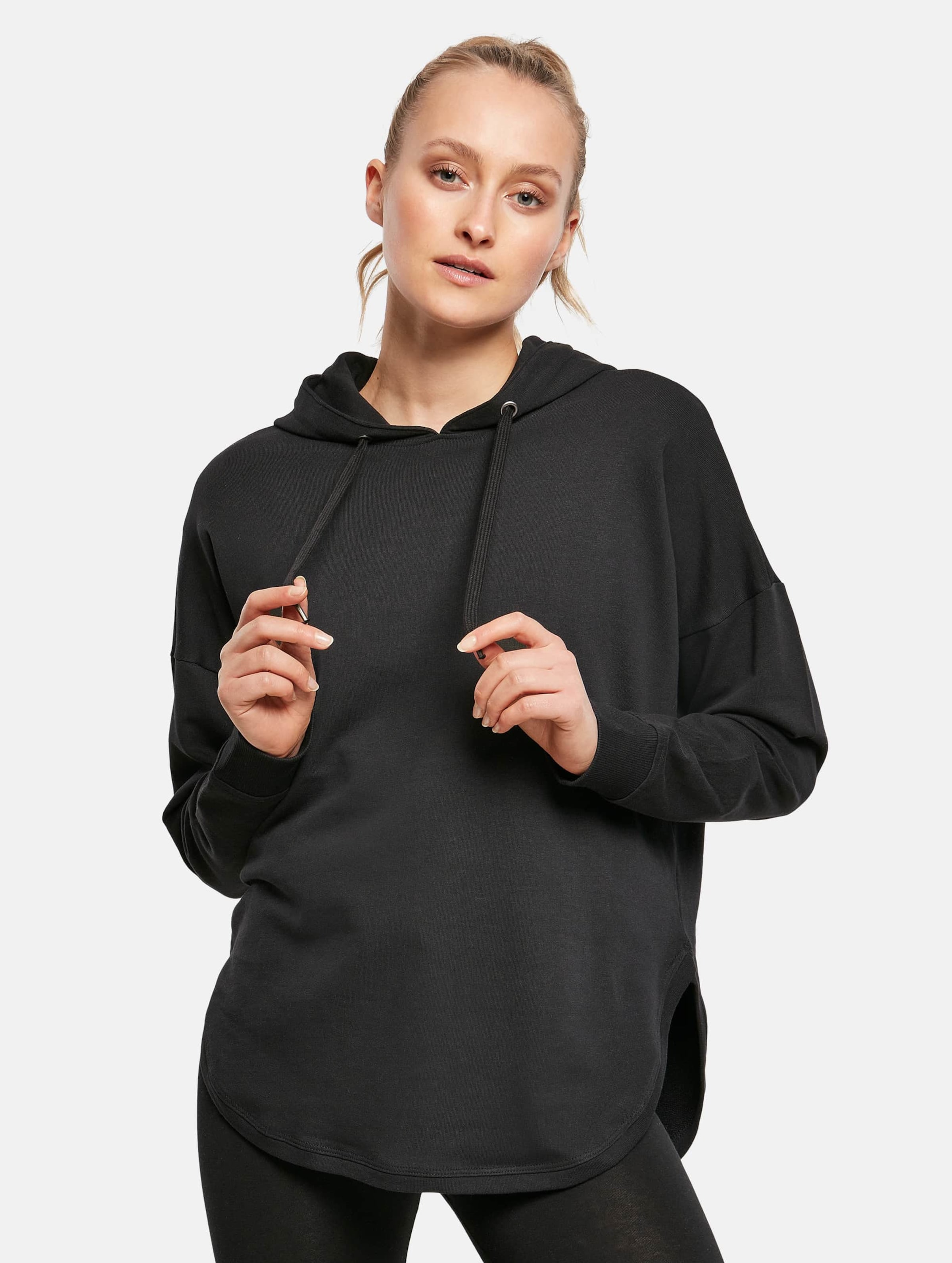 Build Your Brand Ladies Oversized Hoody Vrouwen op kleur zwart, Maat S