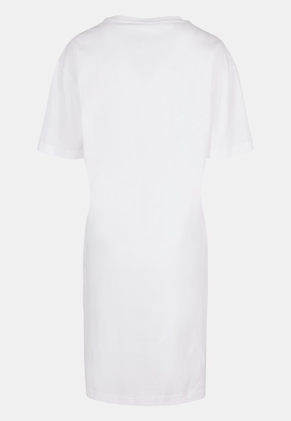 Ladies Rose Oversized Slit Tee Dress-5