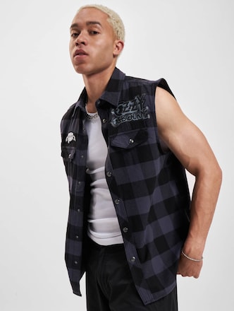 Brandit Ozzy Checkered Sleeveless  Shirt