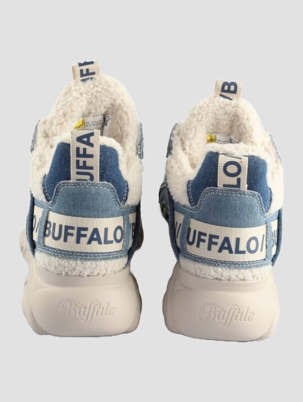 Buffalo Cld Chai Warm Vegan Denim/Fur Sneakers-4