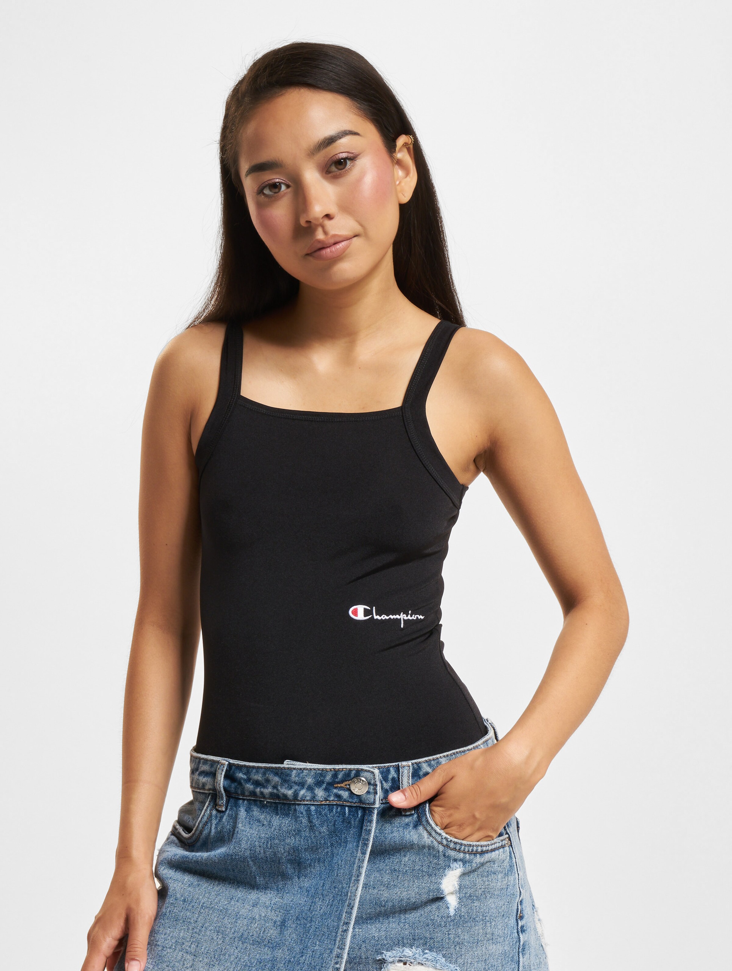 Champion Logo Body Frauen,Unisex op kleur zwart, Maat XS