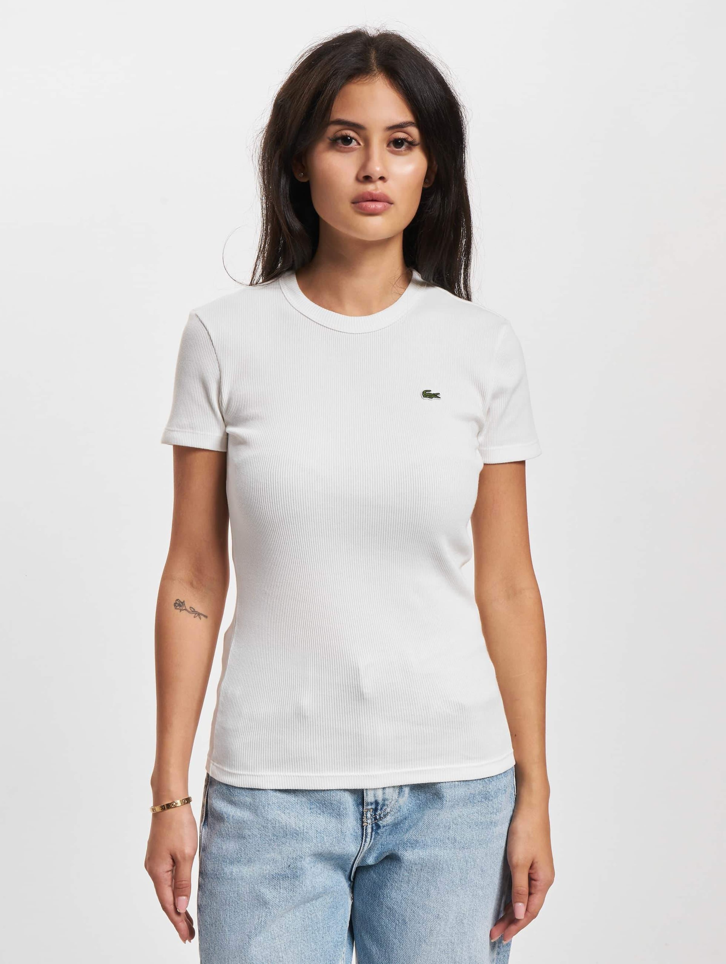 T shirt clearance lacoste femme blanc