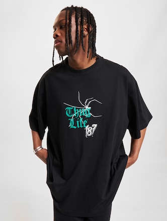 Thug Life Spider Print T-Shirt