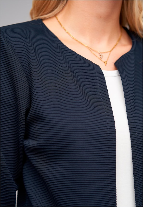 Strickjacke offener ribbed Cardigan-5