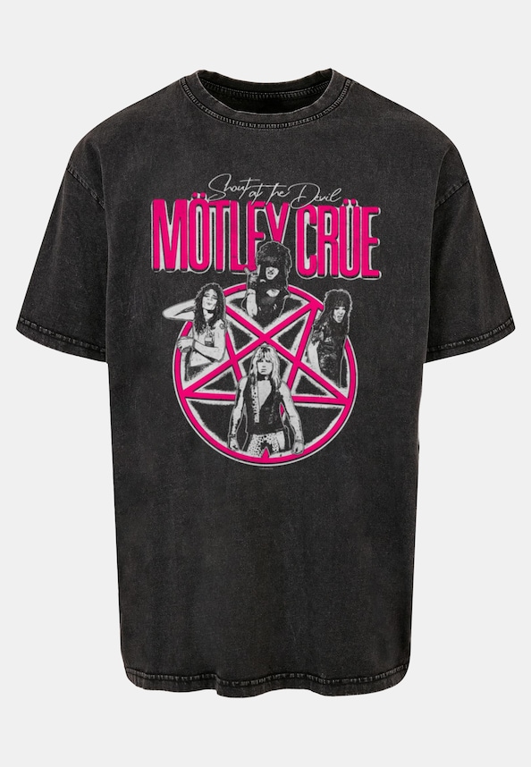 Motley Crue - Vintage Shout At The Devil Acid Washed Heavy Oversized Tee-4
