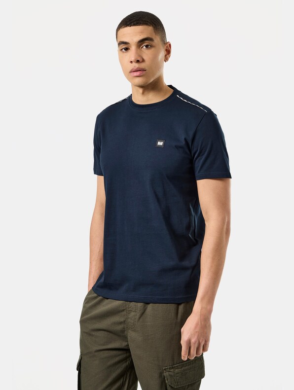 Weekend Offender MANUEL TEE WITH CHECK PIPING-0