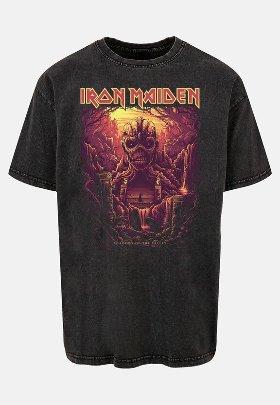 POD Iron Maiden - Mummy Acid Washed Heavy Oversized Tee-4