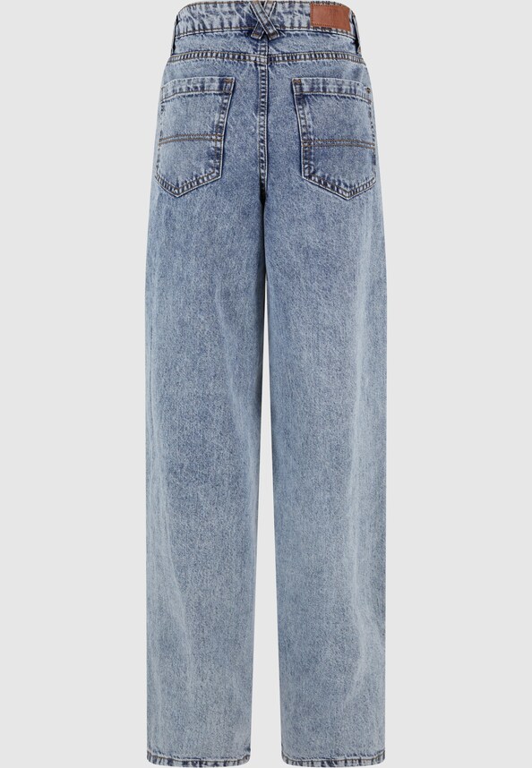 Ladies Wide Leg Slit Denim-5