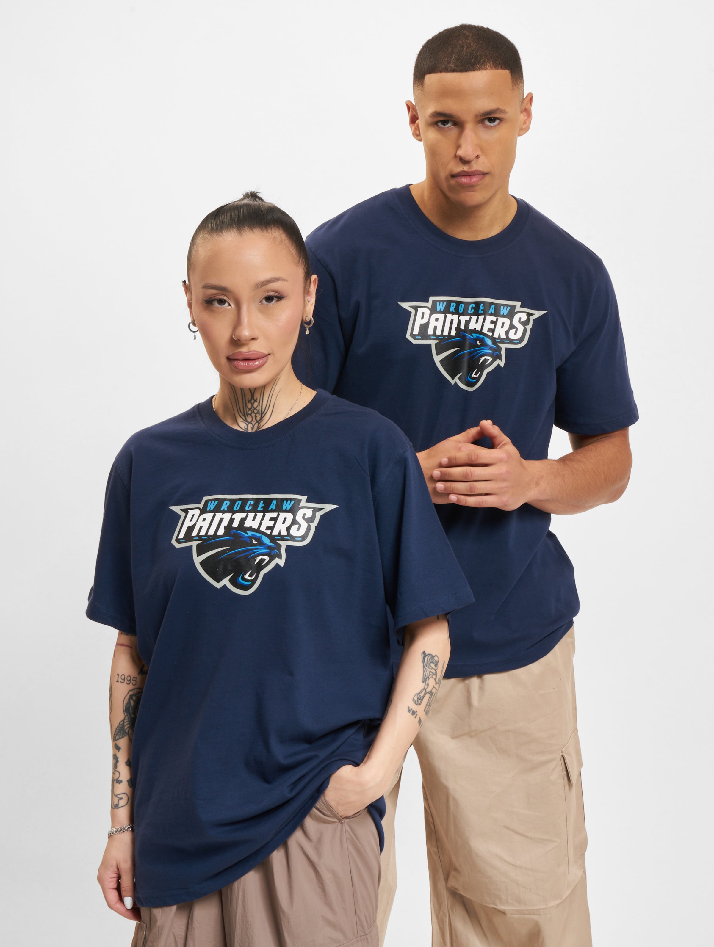European League Of Football ELF Panthers Wroclaw 1 T-Shirts Unisex op kleur blauw, Maat L