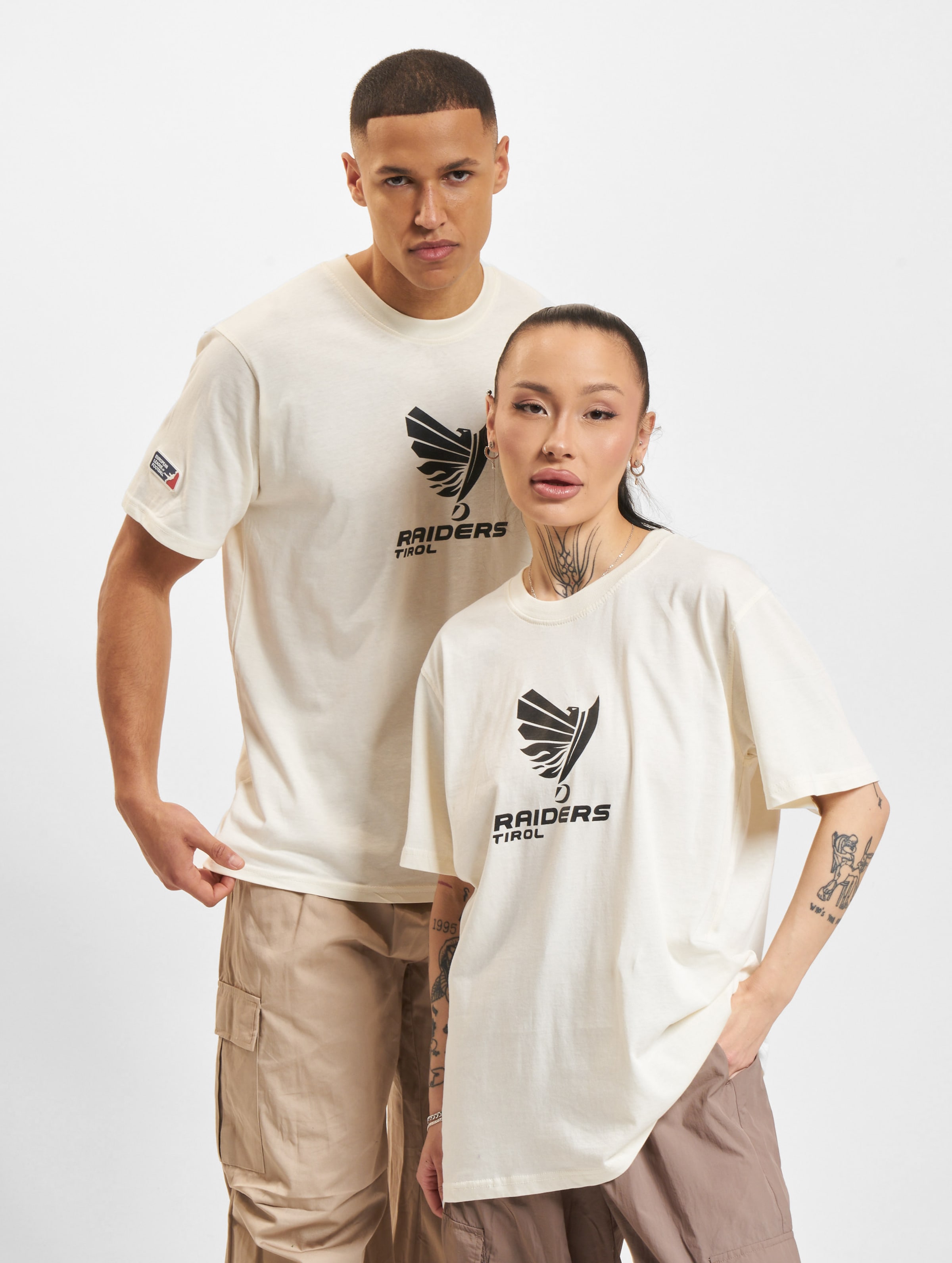 European League Of Football ELF Raiders Tirol 3 T-Shirts Unisex op kleur wit, Maat 4XL