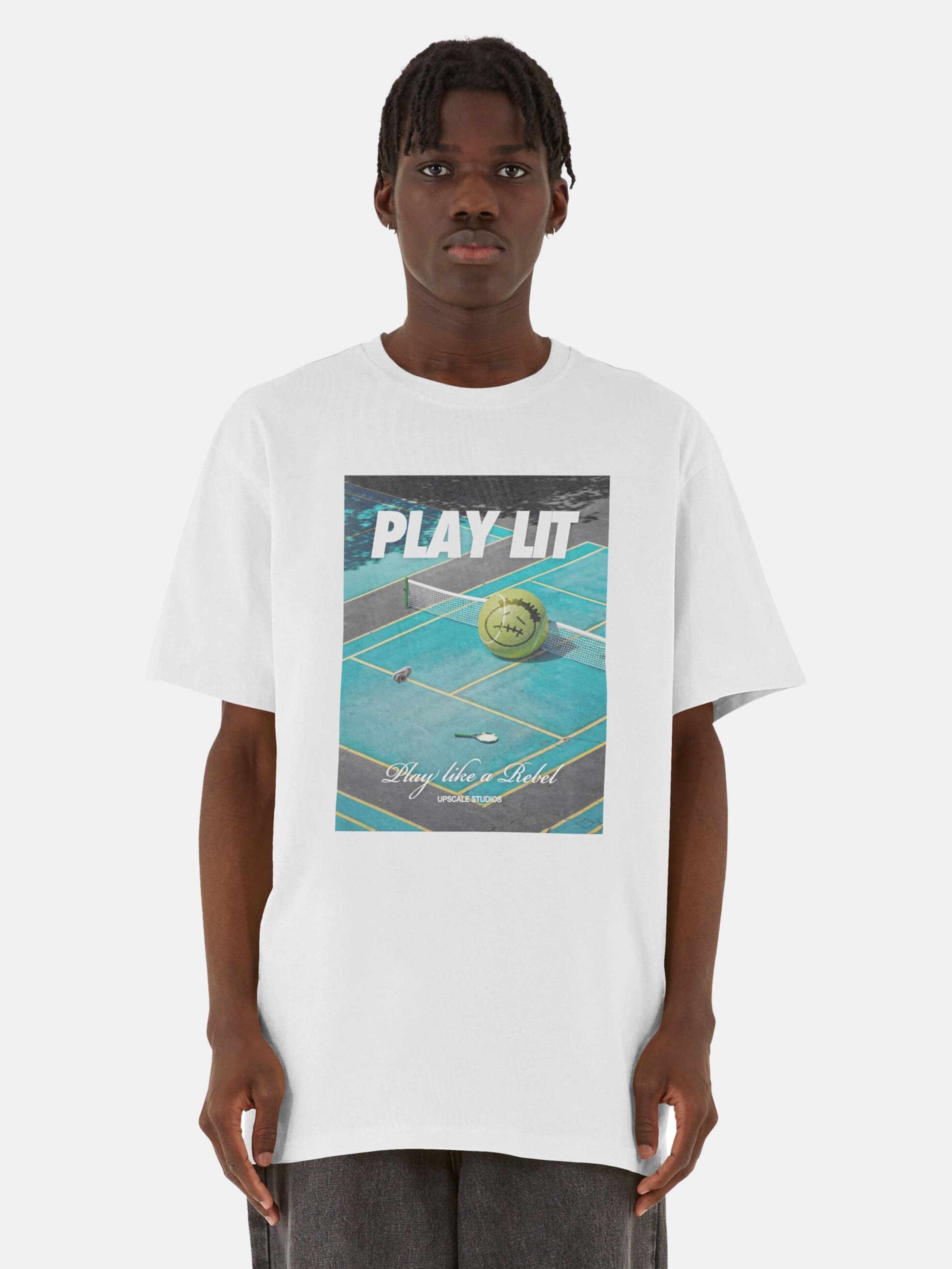 Mister Tee Upscale PlayLit Heavy Oversize T-Shirts Männer,Unisex op kleur wit, Maat M