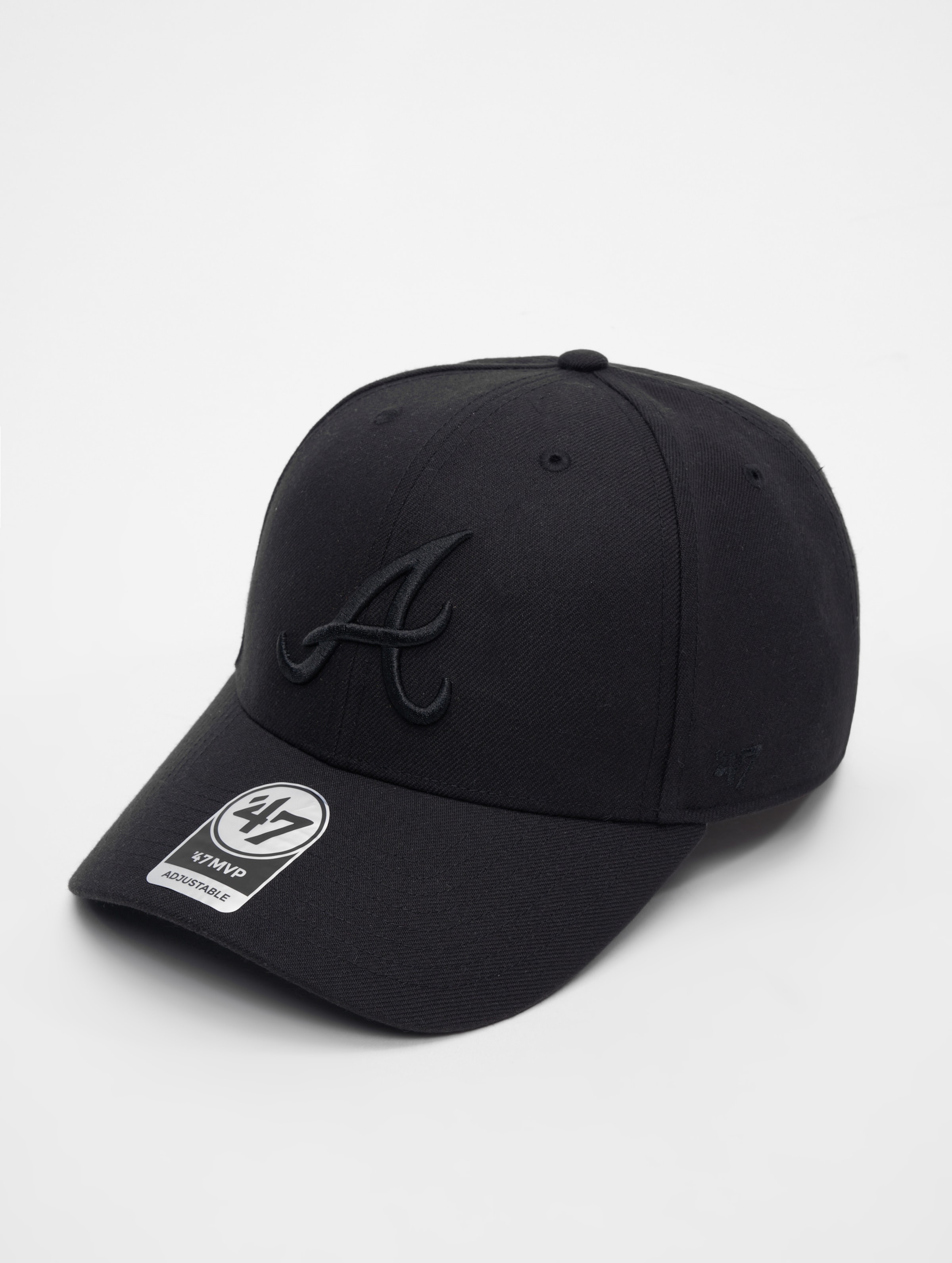 47 Brand MLB Atlanta Braves Cap B-MVPSP01WBP-BKA, Unisex, Zwart, Pet, maat: One size