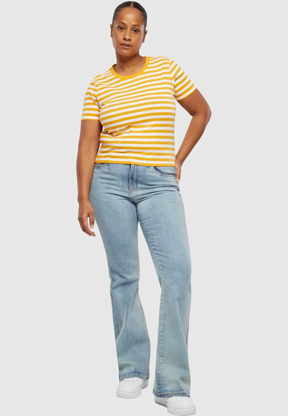 Ladies Short Striped Tee-8