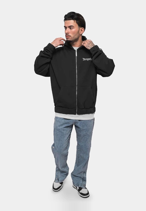 Dropsize Super Heavy Blank Zip Hoodies-3