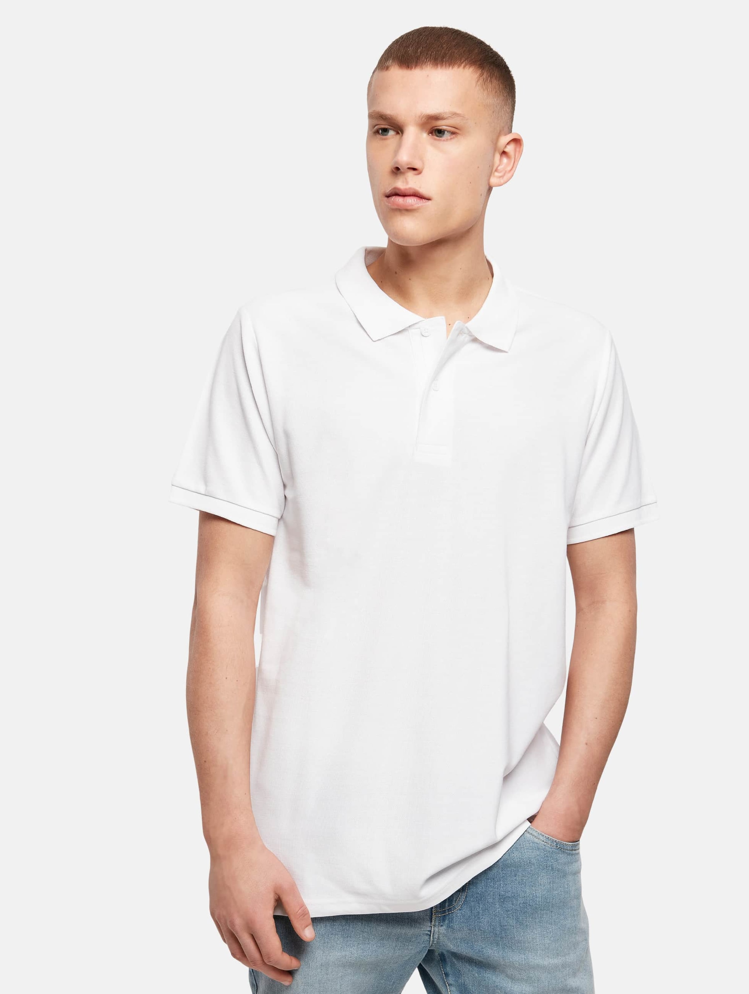 Build Your Brand Polo PiquÃ© Shirt Mannen op kleur wit, Maat M