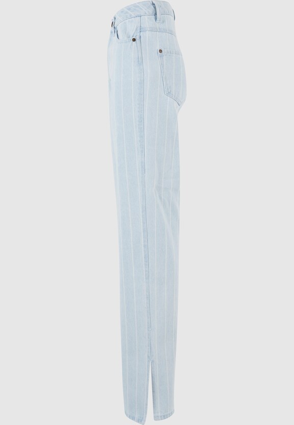KW221-088-1 KK OG Pinstripe Slit Jeans-7