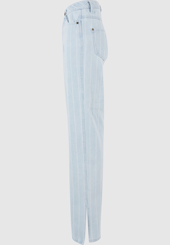 KW221-088-1 KK OG Pinstripe Slit Jeans-7