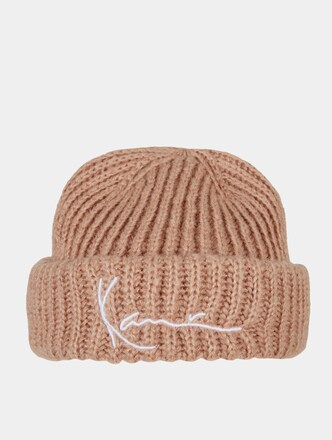 KA214-027-1 Signature Fine Rib Fisherman Beanie taupe