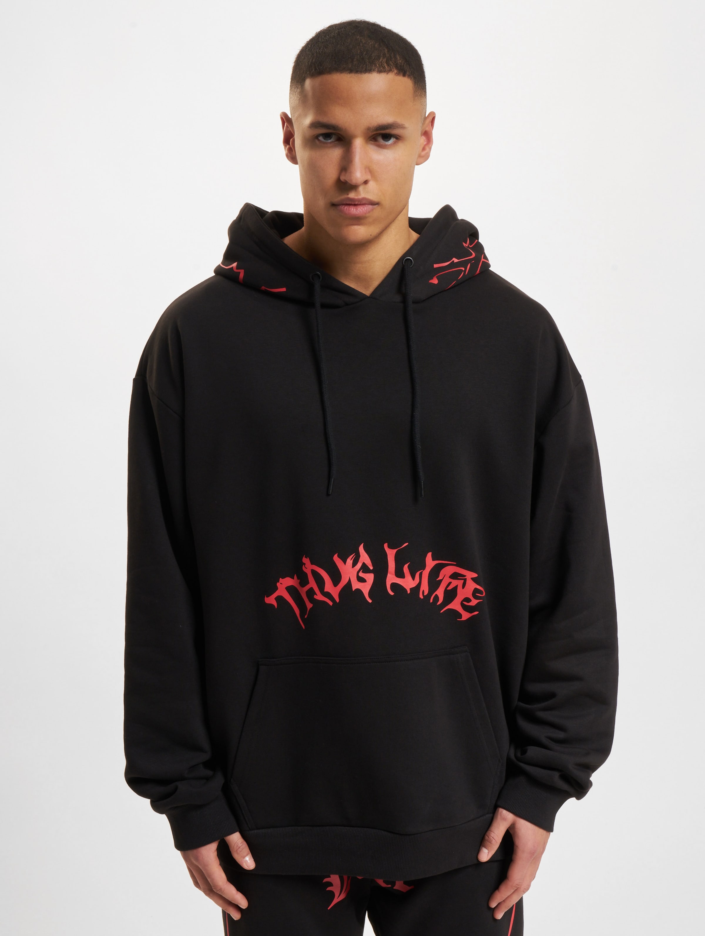 Thug Life Ink Hoodies Unisex op kleur zwart, Maat S