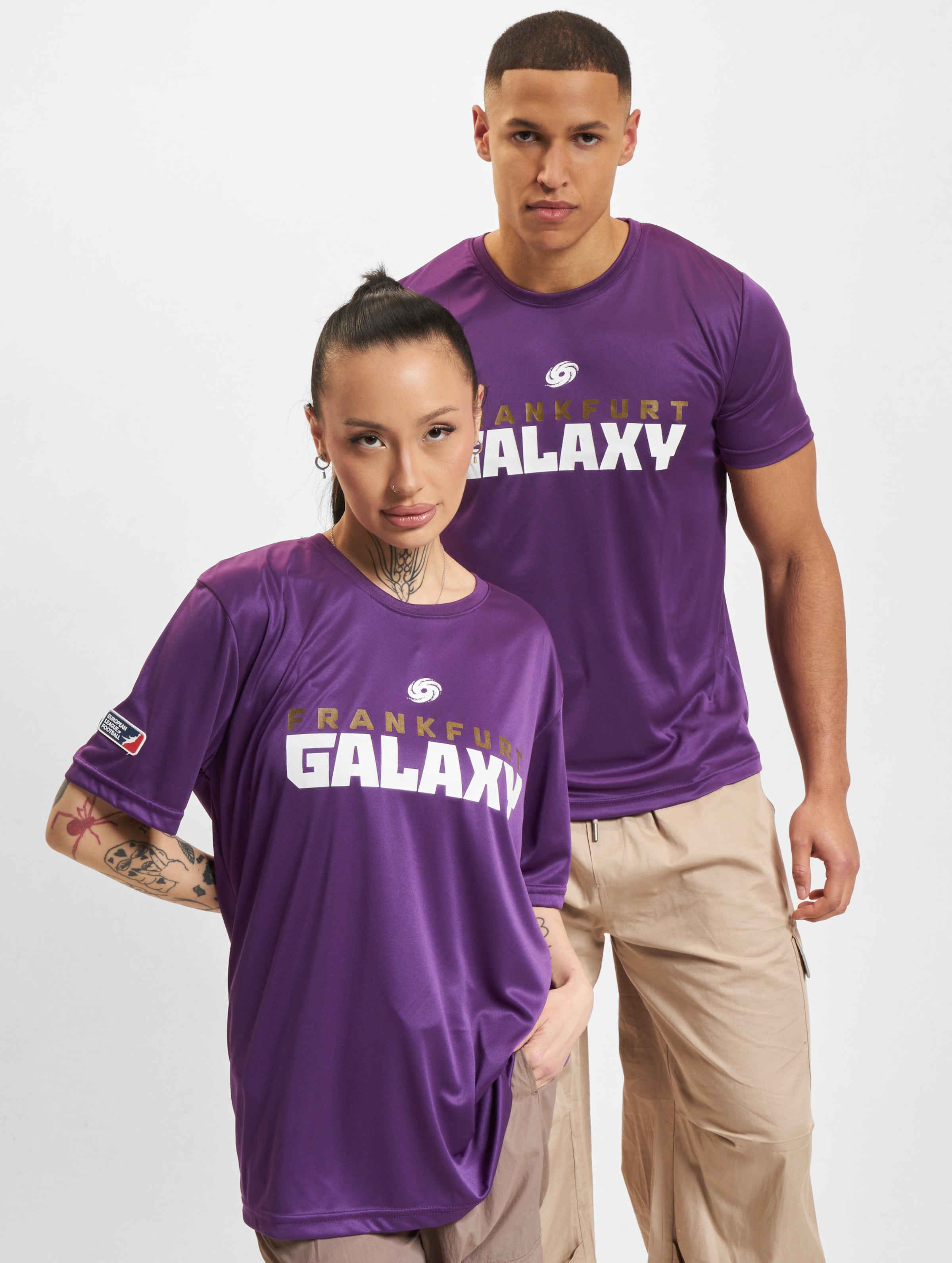European League Of Football ELF Frankfurt Galaxy 5 T-Shirts Unisex op kleur violet, Maat M