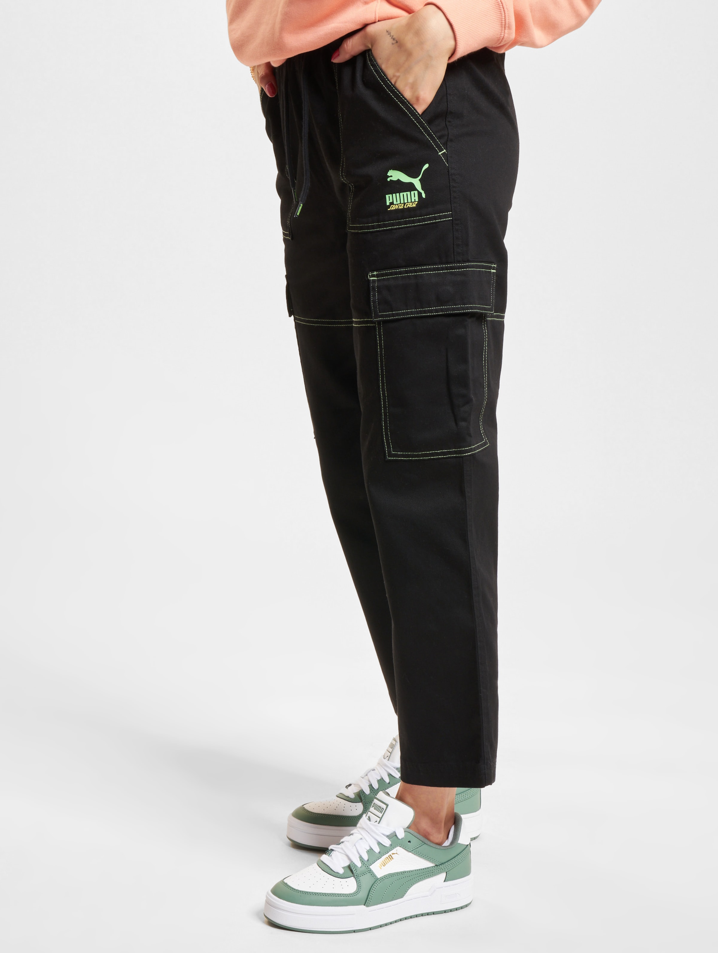 Puma x SC Cargopants op kleur zwart, Maat XS