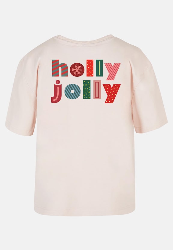 Ladies Christmas Holly Jolly Mood Tee-5
