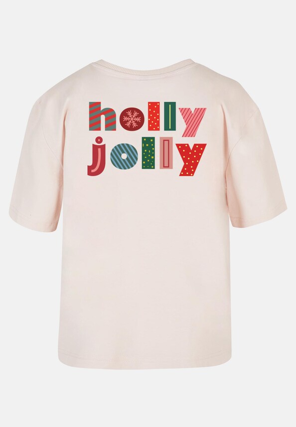 Ladies Christmas Holly Jolly Mood Tee-5