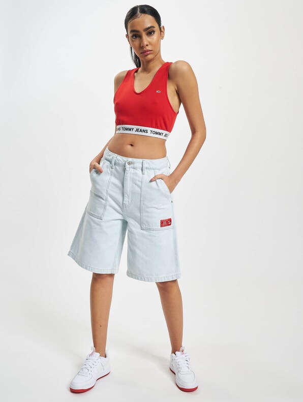 Super V-Logo Waistband Crop-5