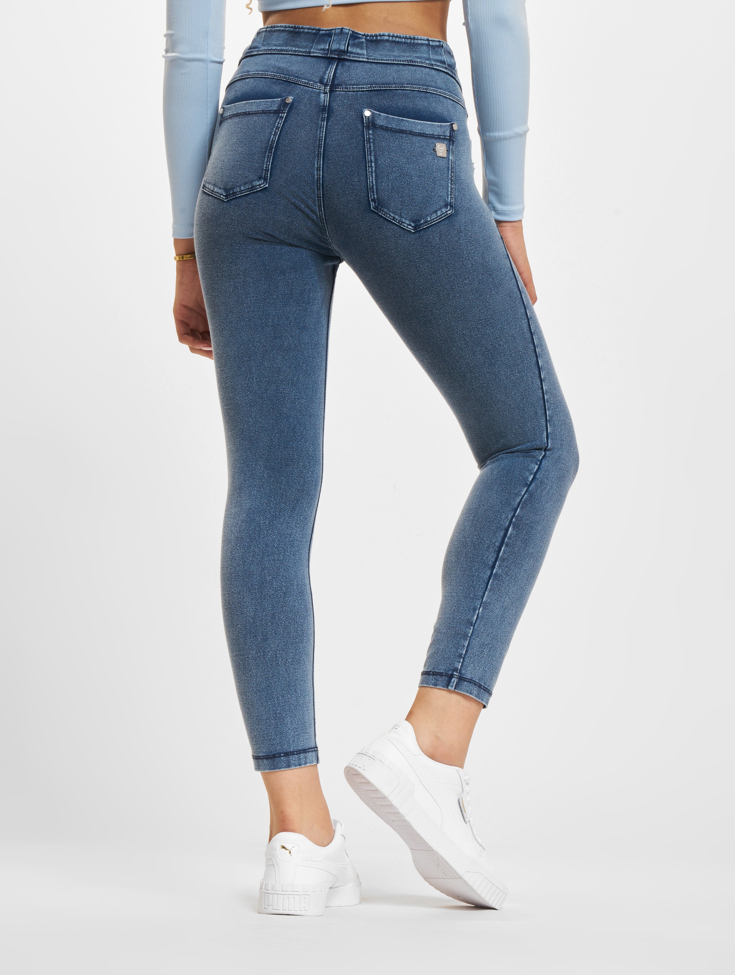 Freddy 7/8 Skinny Fit Jeans Frauen,Unisex op kleur blauw, Maat XL
