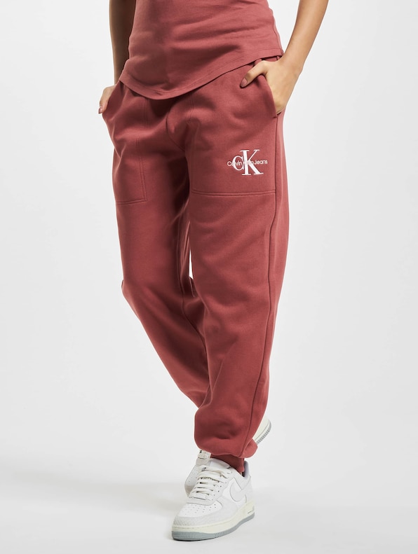 Calvin Klein Monogram Cuffed Sweat Pants Terracotta-0