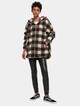Ladies Hooded Oversized Check Sherpa-3