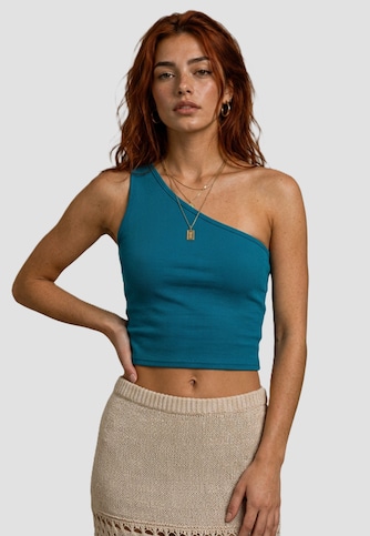 Ladies Cropped Asymmetric