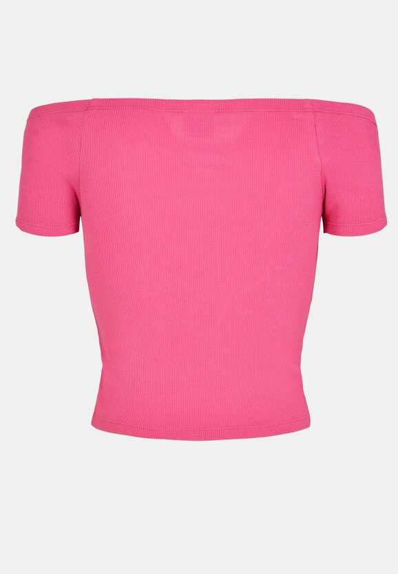 Ladies Off Shoulder Rib-0