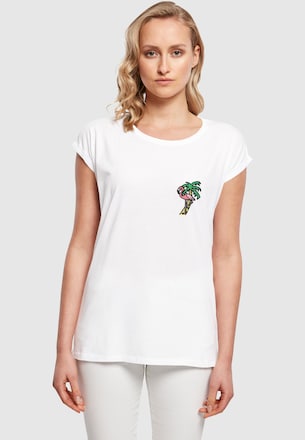 Ladies Flamingo Extended Shoulder Tee