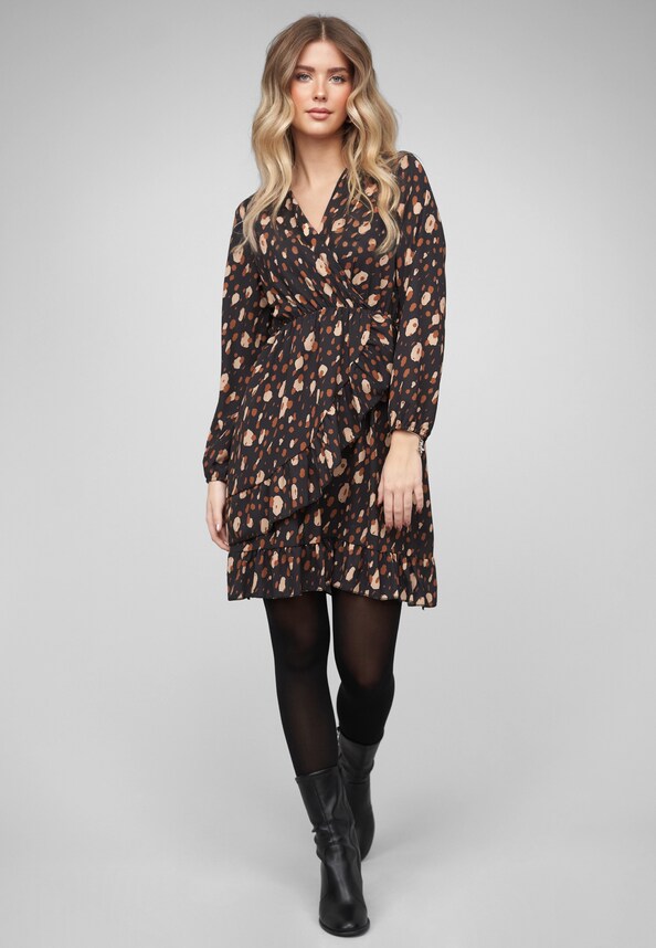 Longsleeve Dress with flower print-4