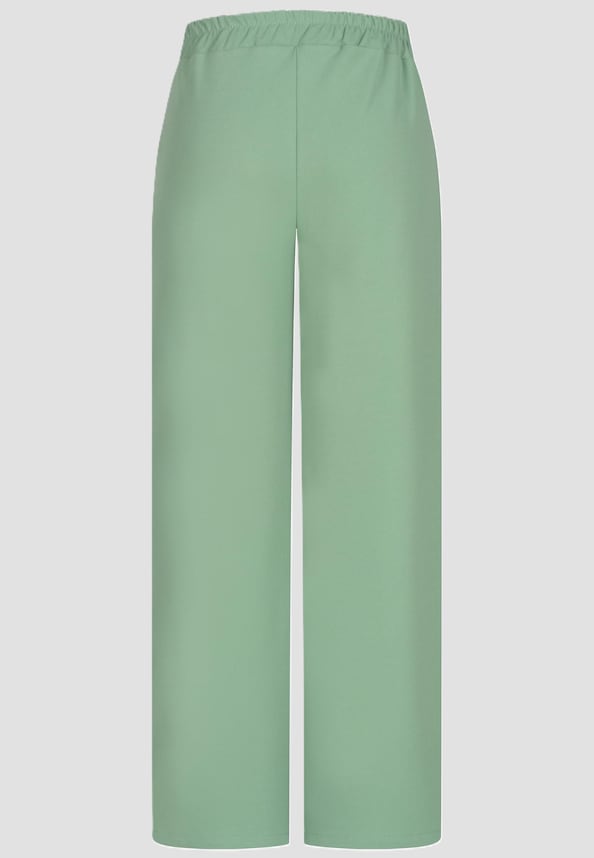 Cloud5ive Damen Stoffhose mit weitem Beinschnitt Gummibund mit Raffung-5