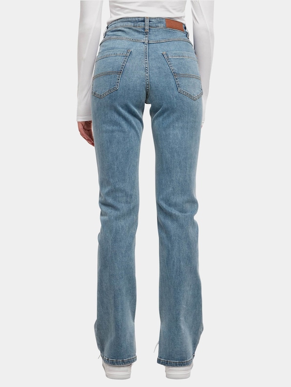 Ladies Highwaist Straight Slit Denim-1