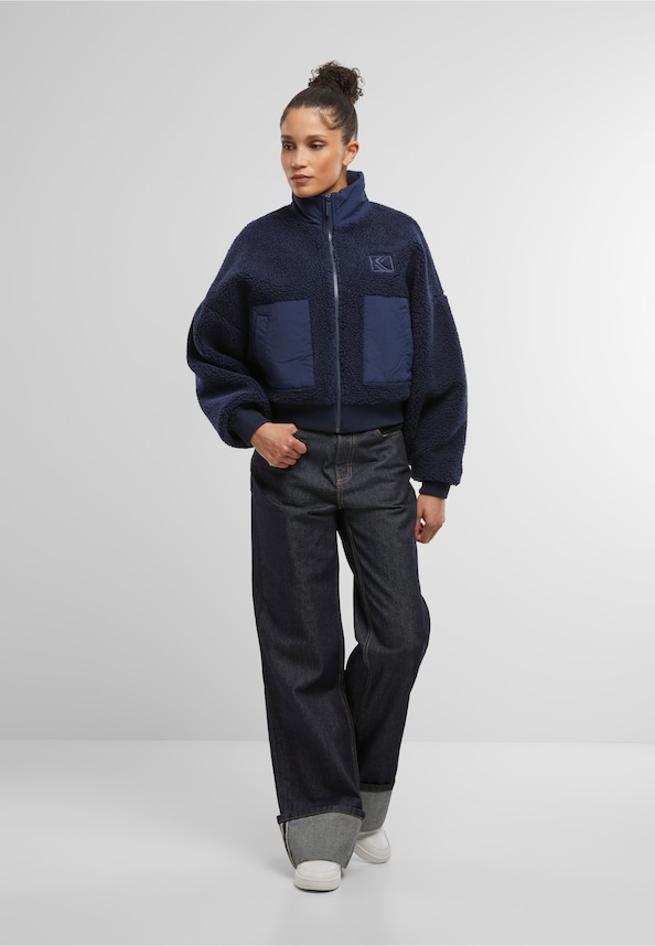 OG Crop Teddy Bomber Jacket-2