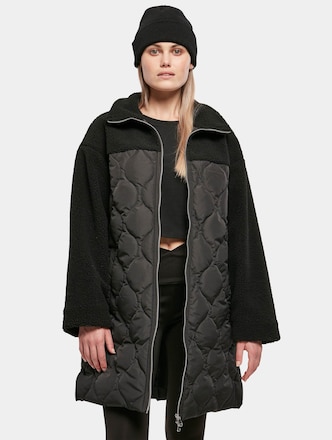 Ladies Oversized Sherpa Quilted Coat