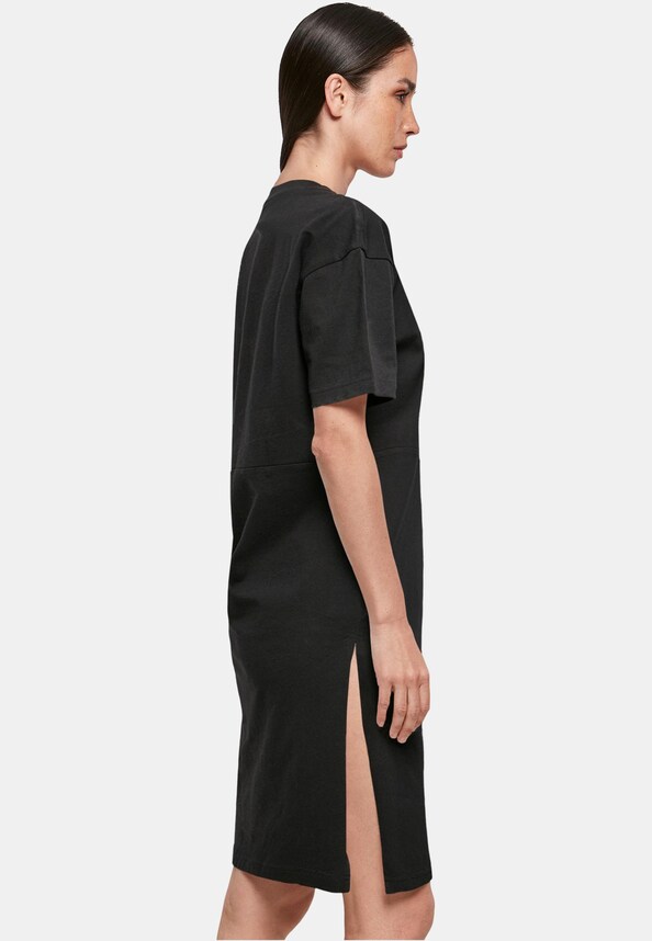 Ladies Rose Oversized Slit Tee Dress-3
